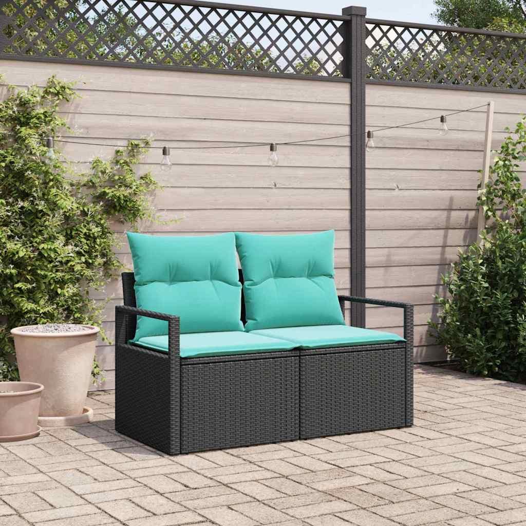 vidaXL Tuin Sofa met kussen 120 x 62 x 69 cm poly rattan