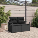 vidaXL Tuin Sofa met kussen 120 x 62 x 69 cm poly rattan