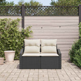 vidaXL Tuin Sofa met kussen 123 x 62 x 69 cm poly rattan