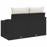 vidaXL Tuin Sofa met kussen 123 x 62 x 69 cm poly rattan