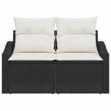 vidaXL Tuin Sofa met kussen 123 x 62 x 69 cm poly rattan