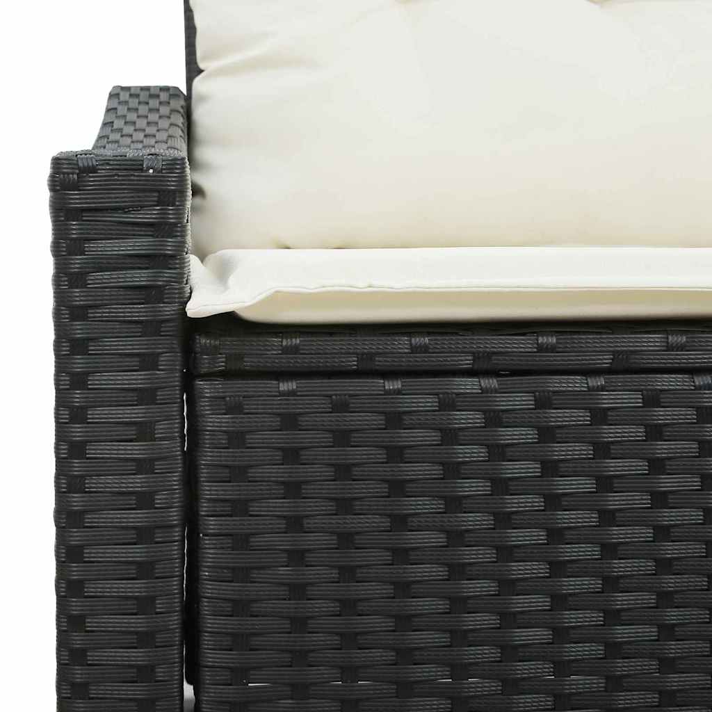 vidaXL Tuin Sofa met kussen 123 x 62 x 69 cm poly rattan