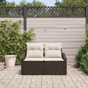 vidaXL Tuin Sofa met kussen 123 x 62 x 69 cm poly rattan
