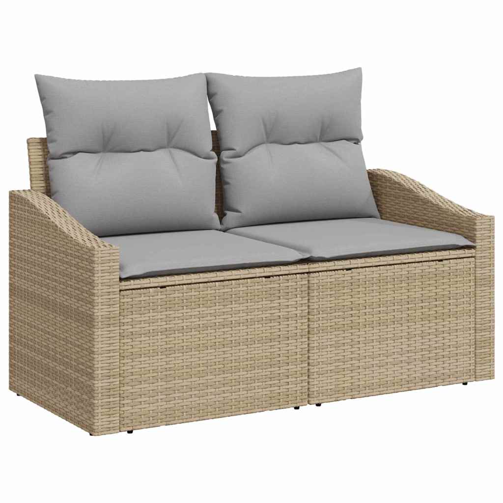 vidaXL Tuin Sofa met kussen 123 x 62 x 69 cm poly rattan