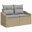 vidaXL Tuin Sofa met kussen 123 x 62 x 69 cm poly rattan