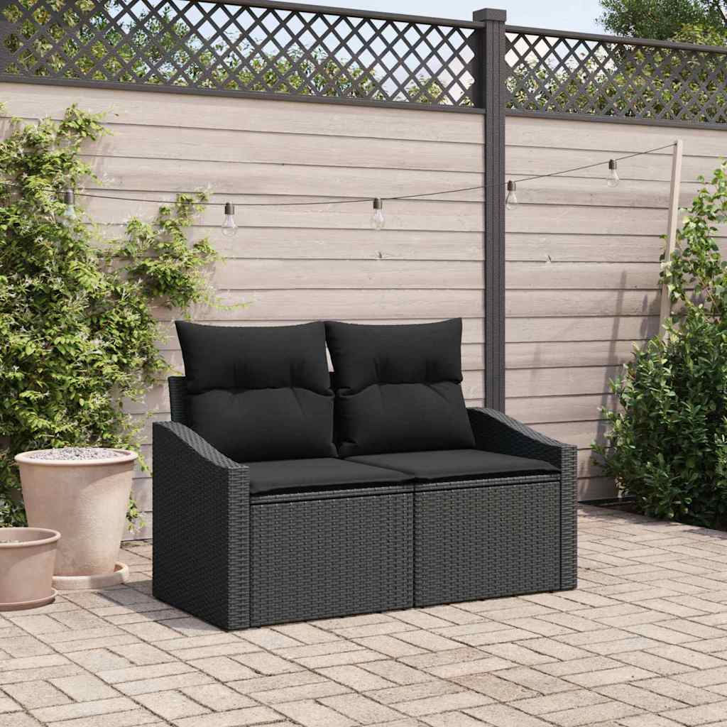 vidaXL Tuin Sofa met kussen 123 x 62 x 69 cm poly rattan