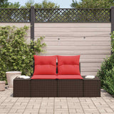 vidaXL Tuin Sofa met kussen 184 x 62 x 69 cm poly rattan