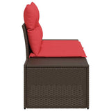 vidaXL Tuin Sofa met kussen 184 x 62 x 69 cm poly rattan