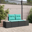 vidaXL Tuin Sofa met kussen 184 x 62 x 69 cm poly rattan