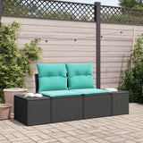 vidaXL Tuin Sofa met kussen 184 x 62 x 69 cm poly rattan
