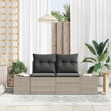 vidaXL Tuin Sofa met kussen Zwart 184 x 62 x 69 cm poly rattan