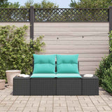 vidaXL Tuin Sofa met kussen 184 x 62 x 69 cm poly rattan