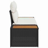 vidaXL Tuin Sofa Zwart 184 x 62 x 85cm poly rattan