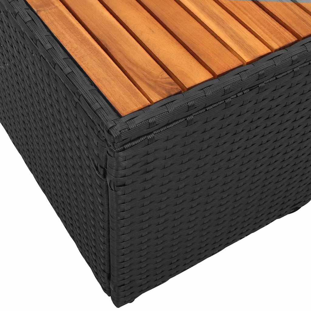 vidaXL Tuin Sofa Zwart 184 x 62 x 85cm poly rattan