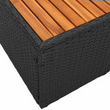 vidaXL Tuin Sofa Zwart 184 x 62 x 85cm poly rattan