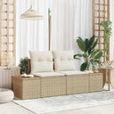 vidaXL Tuin Sofa Zwart 184 x 62 x 85cm poly rattan