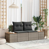 vidaXL Tuin Sofa Zwart 184 x 62 x 85cm poly rattan