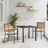 vidaXL Stacking Garden Chairs 4 pcs Brown and Black