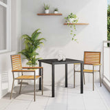 vidaXL Stacking Garden Chairs 4 pcs Brown and Black
