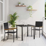 vidaXL Stacking Garden Chairs 4 pcs Brown and Black