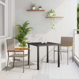 vidaXL Stacking Garden Chairs 4 pcs Brown and Black