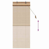 vidaXL Rolgordijn met gordijnen Bruin 60 x 160 cm Bamboe