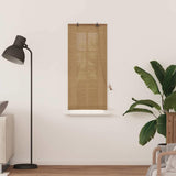 vidaXL Rolgordijn met gordijnen Bruin 60 x 160 cm Bamboe