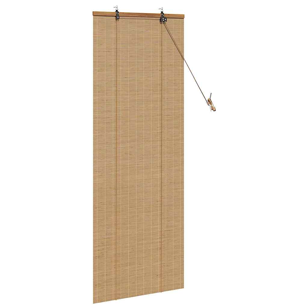 vidaXL Rolgordijn met gordijnen Bruin 60 x 160 cm Bamboe