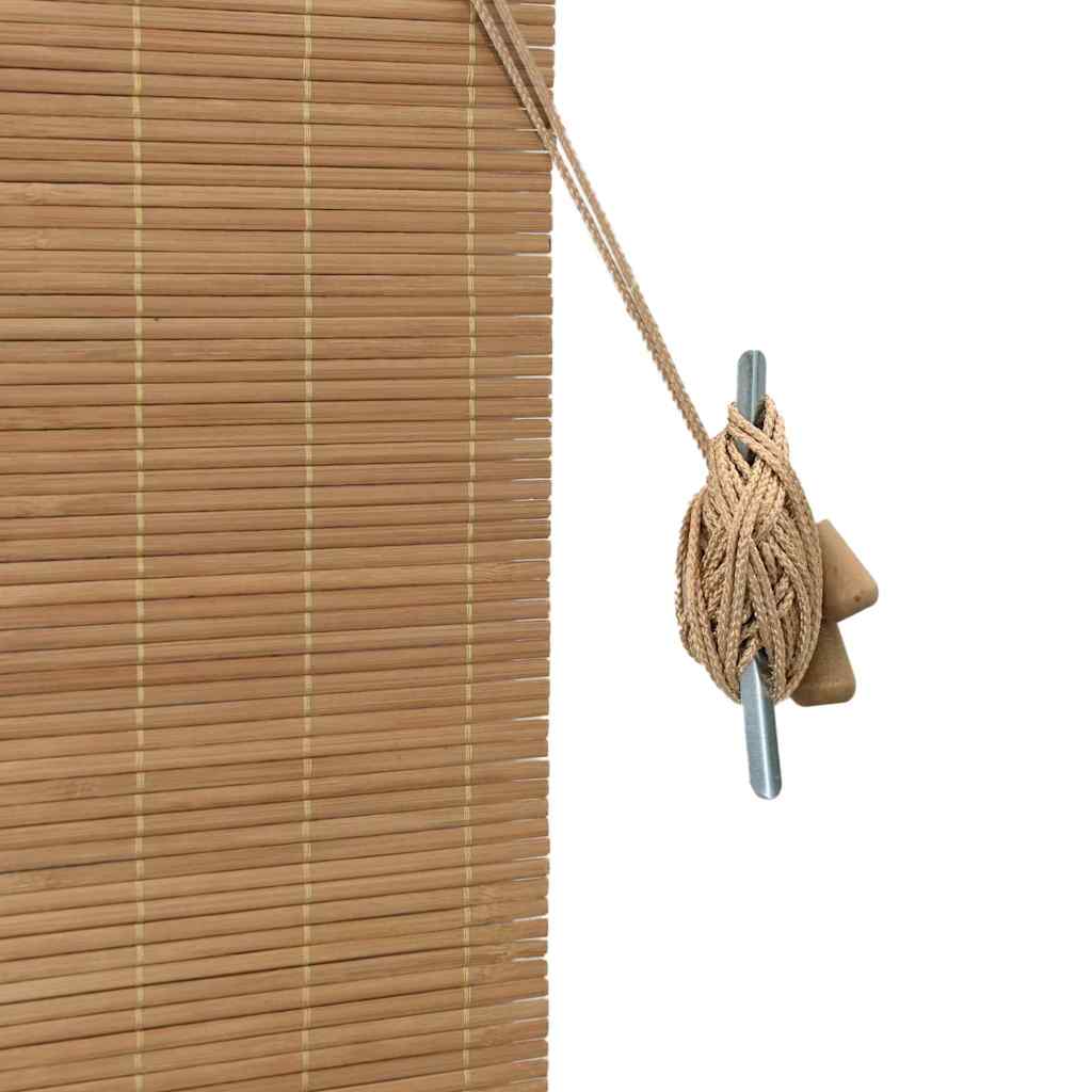 vidaXL Rolgordijn met gordijnen Bruin 60 x 160 cm Bamboe