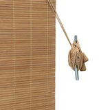 vidaXL Rolgordijn met gordijnen Bruin 60 x 160 cm Bamboe