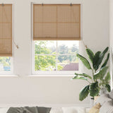 vidaXL Rolgordijn met gordijnen Bruin 60 x 160 cm Bamboe