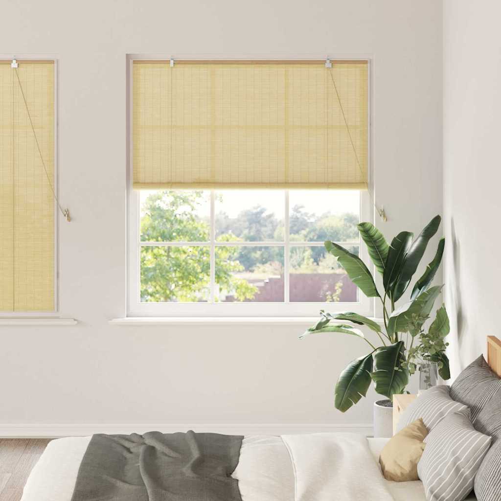 vidaXL Rolgordijn met gordijnen Bruin 60 x 160 cm Bamboe
