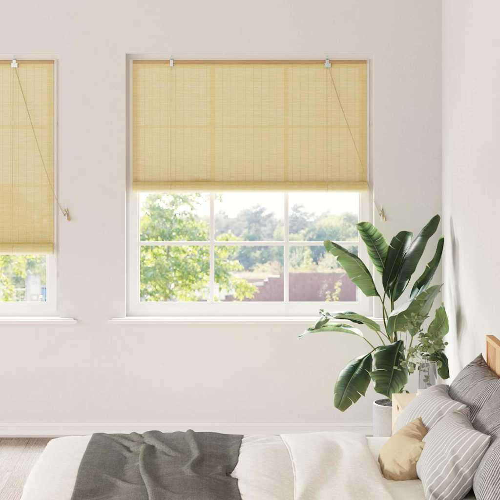 vidaXL Rolgordijn met gordijnen Bruin 60 x 160 cm Bamboe