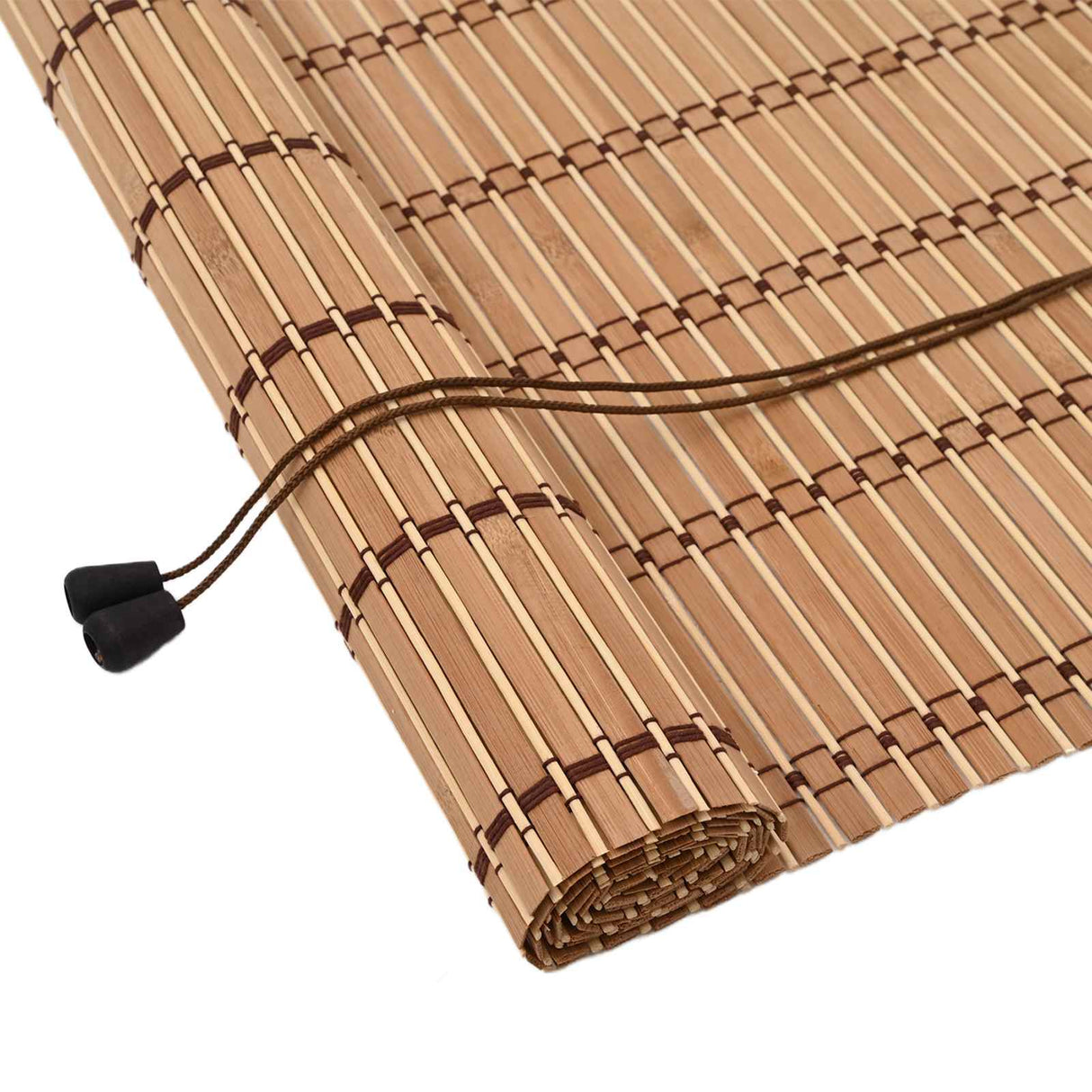 vidaXL Roller Blind with Curtains Natural 60 x 160 cm Bamboo