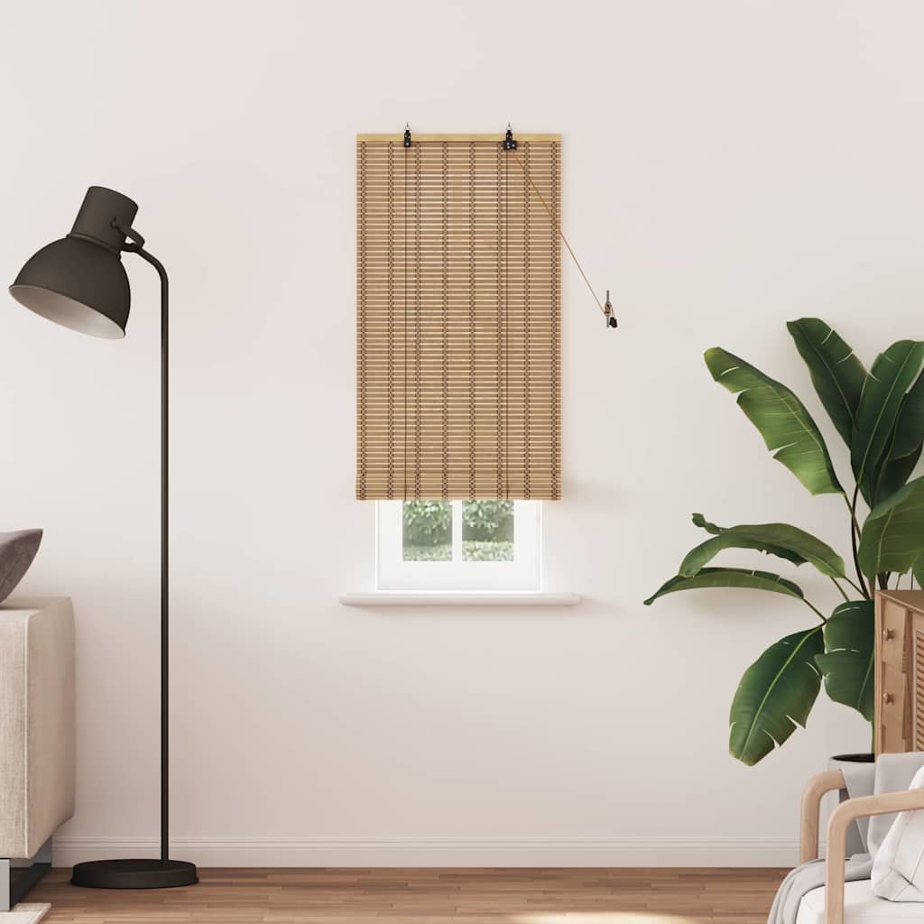 vidaXL Roller Blind with Curtains Natural 60 x 160 cm Bamboo
