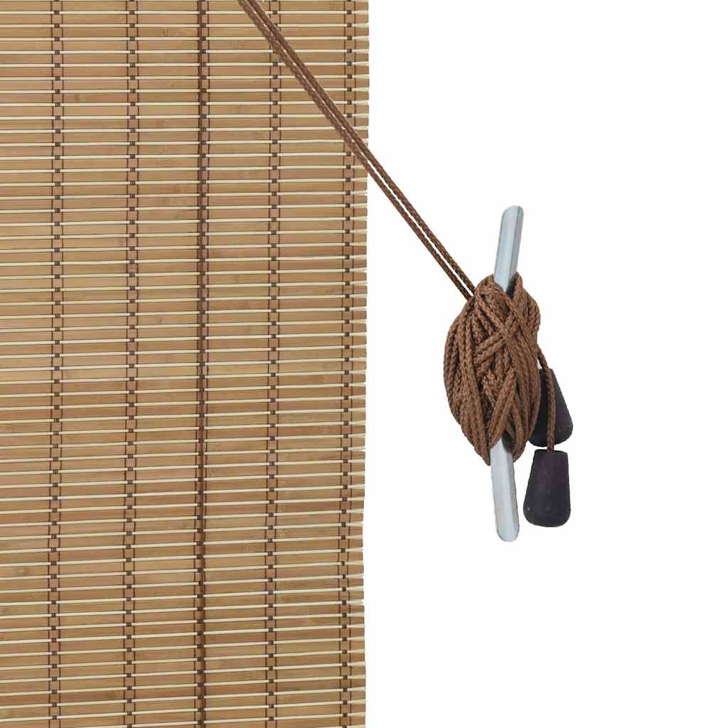 vidaXL Roller Blind with Curtains Natural 60 x 160 cm Bamboo