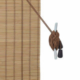 vidaXL Roller Blind with Curtains Natural 60 x 160 cm Bamboo