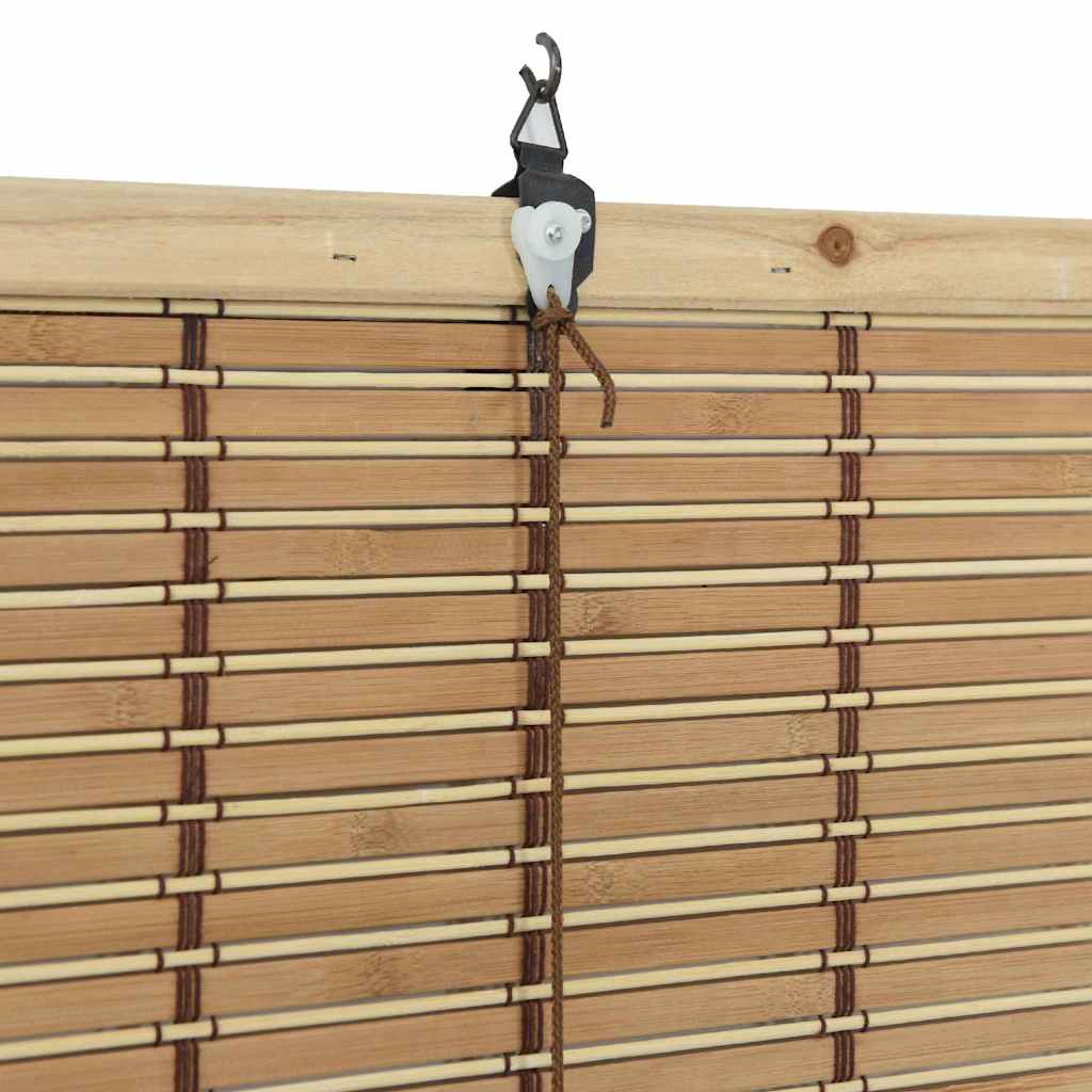 vidaXL Roller Blind with Curtains Natural 60 x 160 cm Bamboo