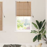 vidaXL Roller Blind with Curtains Natural 60 x 160 cm Bamboo