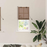 vidaXL Roller Blind with Curtains Brown 60 x 160 cm Bamboo