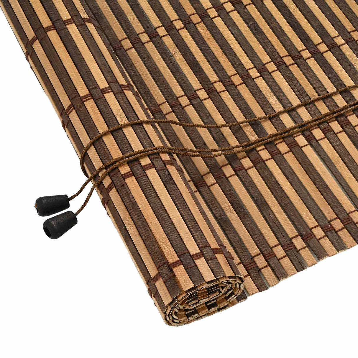vidaXL Roller Blind with Curtains Brown 60 x 160 cm Bamboo