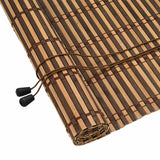 vidaXL Roller Blind with Curtains Brown 60 x 160 cm Bamboo