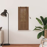 vidaXL Roller Blind with Curtains Brown 60 x 160 cm Bamboo