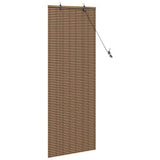 vidaXL Roller Blind with Curtains Brown 60 x 160 cm Bamboo