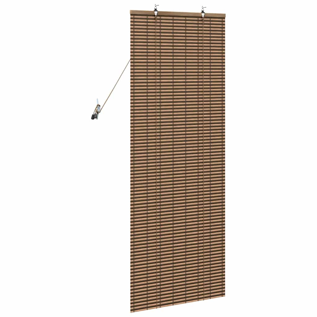 vidaXL Roller Blind with Curtains Brown 60 x 160 cm Bamboo