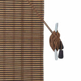 vidaXL Roller Blind with Curtains Brown 60 x 160 cm Bamboo