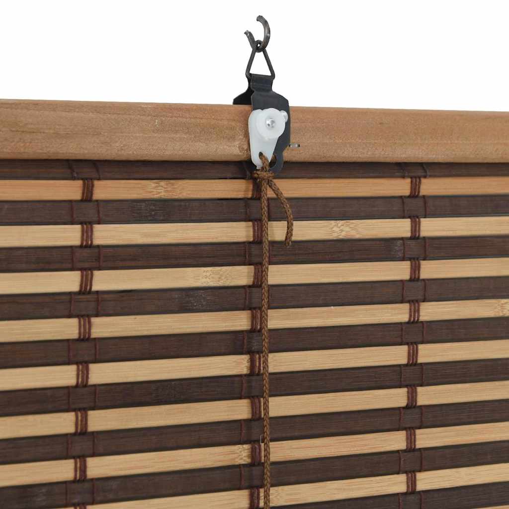 vidaXL Roller Blind with Curtains Brown 60 x 160 cm Bamboo