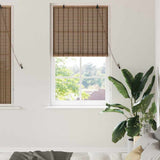 vidaXL Roller Blind with Curtains Brown 60 x 160 cm Bamboo