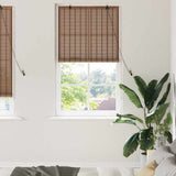 vidaXL Roller Blind with Curtains Brown 60 x 160 cm Bamboo