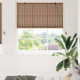 vidaXL Roller Blind with Curtains Brown 60 x 160 cm Bamboo